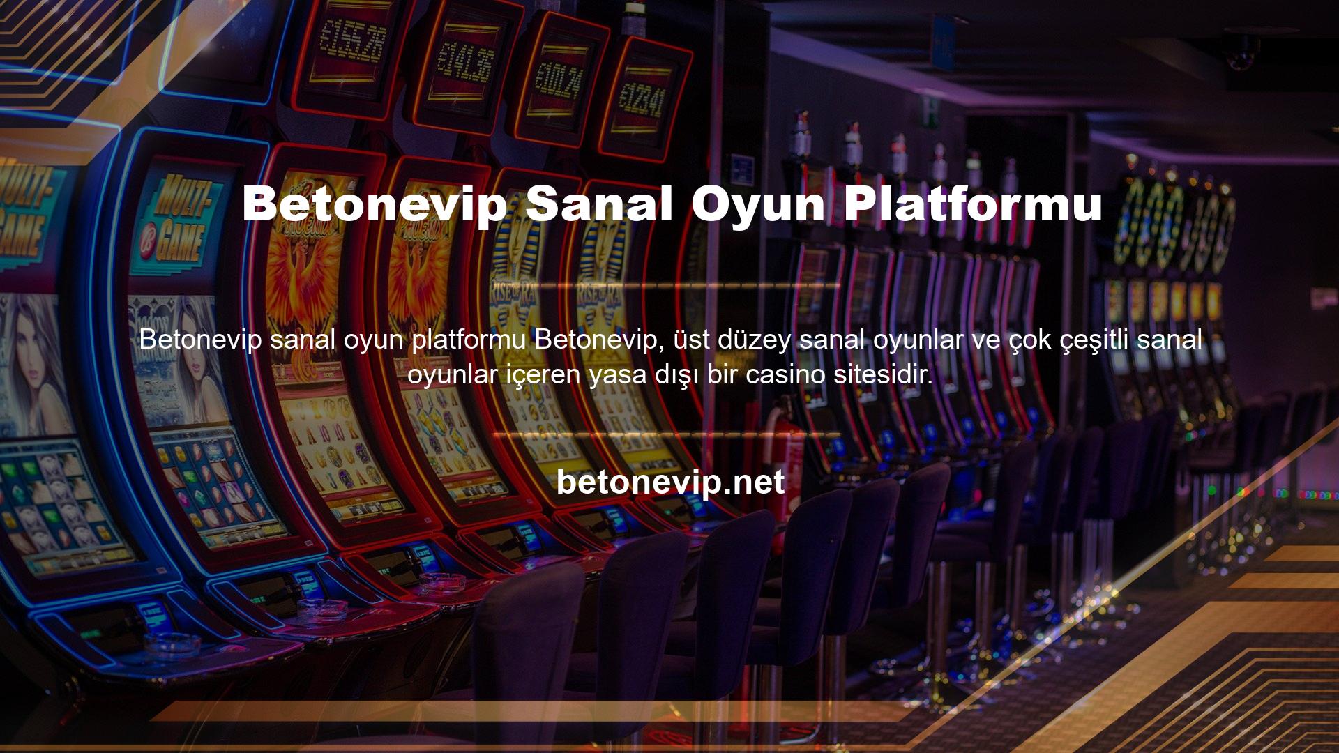 Ayrıca, çeşitli sanal oyunlar ve onlarca oyun içeren canlı bir casino sunmaktadır